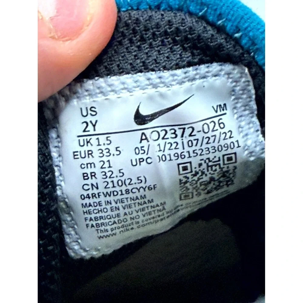 Nike Air Max 270 PS AO2372-026 Kid 2 Sneaker Black Bright Spruce Volt Mesh Shoes